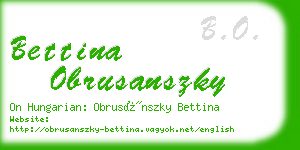 bettina obrusanszky business card